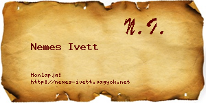 Nemes Ivett névjegykártya